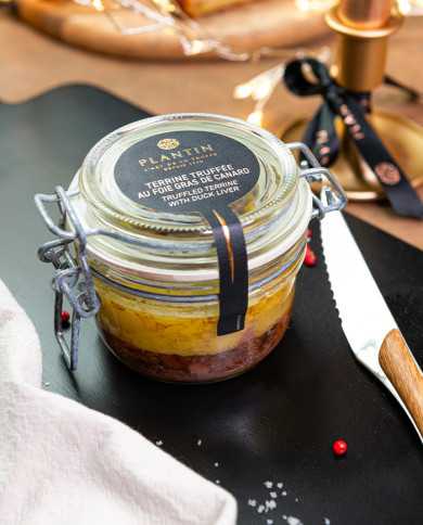 Terrine mit Foie Gras und Schwarzem Trüffel 3%