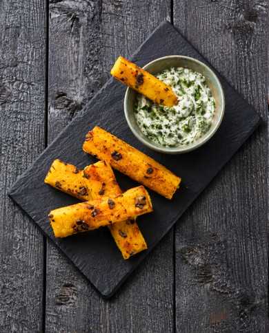 Polenta aux cèpes et à la truffe d'été