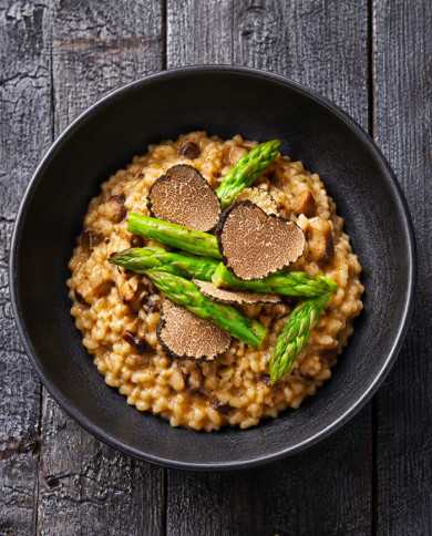 Risotto mit Steinpilzen und Sommertrüffel