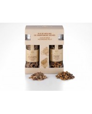 Duo of dried mushroom mills